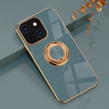 Чехол 6D Electroplating with Magnetic Ring для iPhone 13 Pro Max - серый