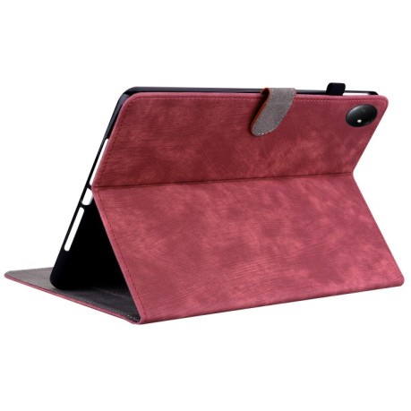 Чохол-книжка Embossed Tiger Pattern Leather для Xiaomi Redmi Pad SE 8.7 - червоний