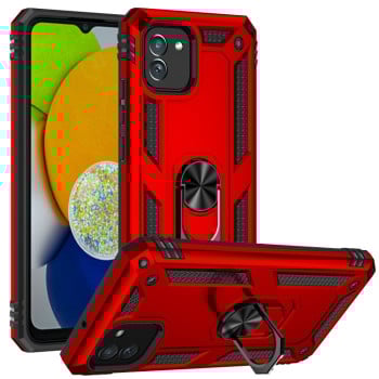 Чохол HMC з поворотним 360 тримачем на Samsung Galaxy A03/A04E - червоний