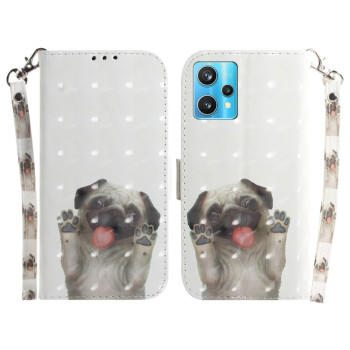 Чехол-книжка 3D Colored Horizontal для Realme 9 Pro Plus/ Realme 9 4G - Pug