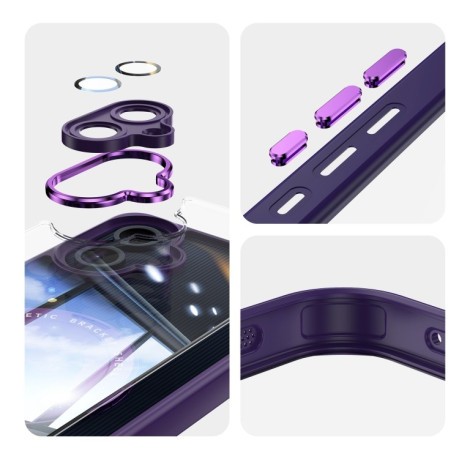 Противоударный чехол MagSafe Acrylic Hybrid для Samsung Galaxy A06 4G - фиолетовый