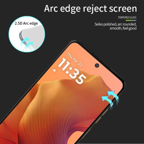 Захисне скло PINWUYO 9H 3D Full Screen на Moto G05/E15/G15/G15 Power - чорне