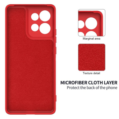 Силиконовый чехол Solid Color Liquid Silicone на Motorola Edge 50 Neo / Moto S50 - красный