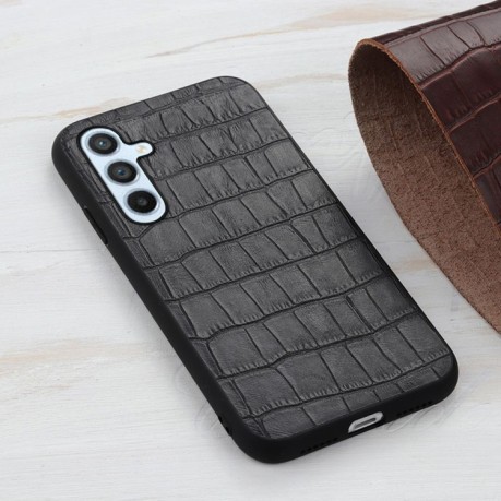 Противоударный чехол Crocodile Texture для Samsung Galaxy A54 5G - черный