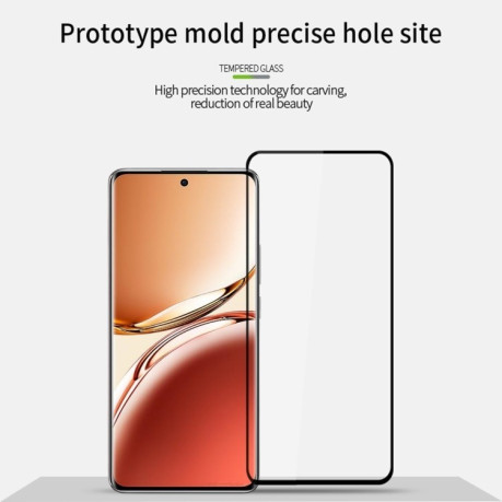 Защитное стекло PINWUYO 9H 3D Full Screen на OPPO Reno12 F / A3 - черное