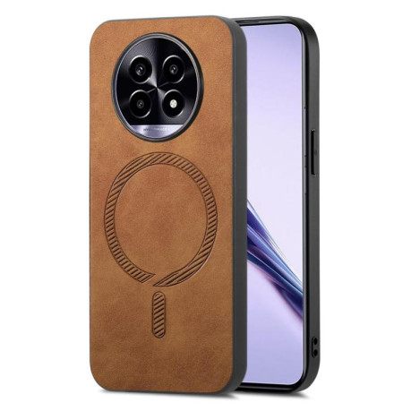 Чехол Retro MagSafe Magnetic на Realme 13 Pro 5G - коричневый