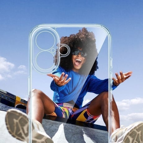 Оригинальный чехол Ugreen Gel Frame Classy Clear для iPhone 16 Plus - Transparent