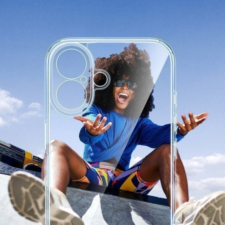 Оригинальный чехол Ugreen Gel Frame Classy Clear для iPhone 16 - Transparent