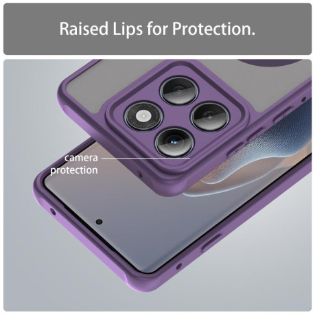 Противоударный чехол Fan Dun Series TPU Hybrid PC Frosted Magsafe для Motorola Edge 60 Pro - фіолетовий