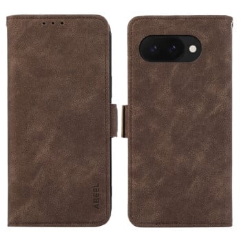 Чохол-книжка ABEEL з магнітною фіксацією RFID-екранування на Google Pixel 9a - коричневий