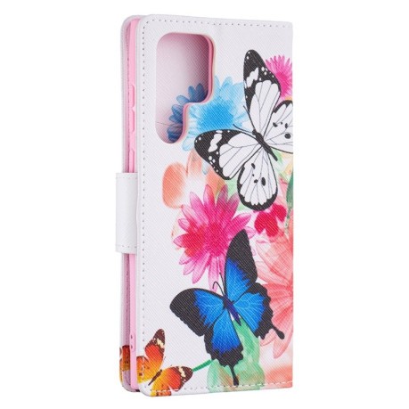 Чохол-книжка Colored Drawing Series Samsung Galaxy S22 Ultra 5G - Butterflies