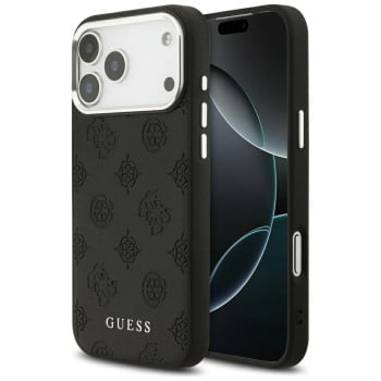 Оригинальный чехол Guess Peony Hot Stamp Script с MagSafe на iPhone 17 Pro - Black