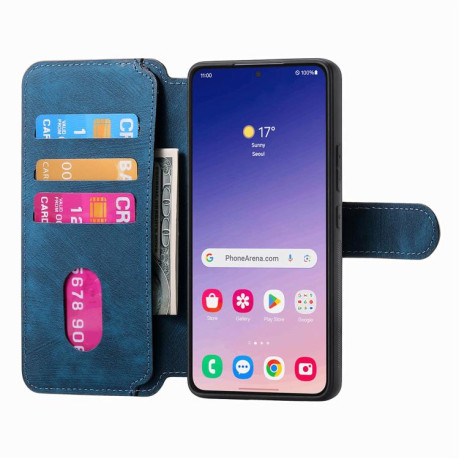 Чохол-книжка CaseNeo MagSafe RFID Anti-theft Retro Leather для Samsung Galaxy S25+ 5G - синій