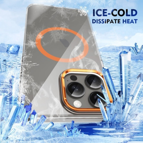 Чохол протиударний Ice Feel HD Transparent MagSafe PC для iPhone 16 Pro - помаранчевий