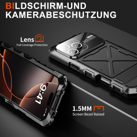 Протиударний чохол R-JUST Life Waterproof для iPhone 16 Pro - чорний