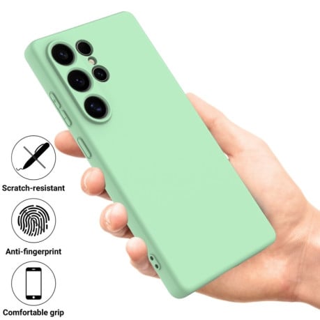 Силіконовий чохол Solid Color Liquid Silicone  для Samsung Galaxy S25 Ultra 5G - зелений