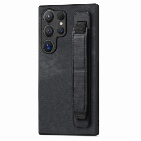 Протиударний чохол Wristband Leather Back для Samsung Galaxy S24 Ultra 5G - чорний