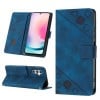 Чехол-книжка Skin-feel Embossed для Samsung Galaxy A24 4G - синий