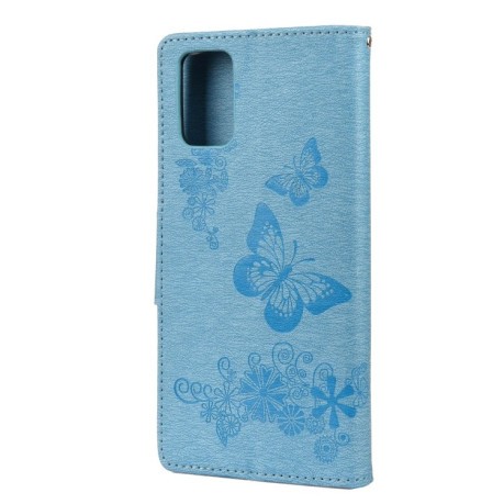 Чехол-книжка Floral Butterfly для Xiaomi Redmi 10 - синий