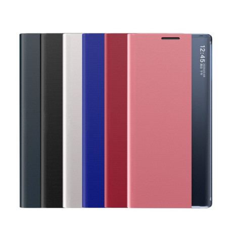 Чехол-книжка Clear View Standing Cover на Samsung Galaxy S21 FE - красный