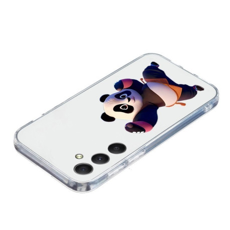 Чехол Colored Drawing Pattern Transparent TPU для Samsung Galaxy S24 FE 5G - Panda