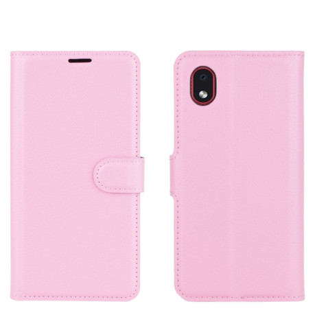 Чохол-книжка Litchi Texture Samsung Galaxy A01 Core / M01 Core - рожевий