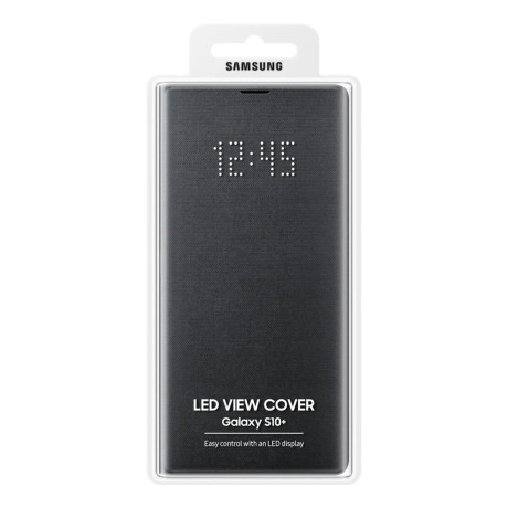 Оригінальний чохол-книжка Samsung LED View Cover Samsung Galaxy S10 + Plus black (EF-NG975PBEGRU)