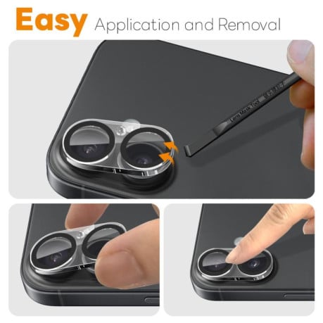 Комплект защитных стекл на камеру 2pcs NORTHJO Camera Lens Protector 3D Night Shot Tempered Glass на iPhone 17 - черный