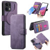 Чехол-книжка CaseNeo MagSafe RFID Anti-theft Retro Leather для OPPO Reno13 Pro - фиолетовый