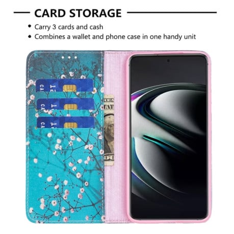 Чехол-книжка Colored Drawing Series на Samsung Galaxy S22 Plus 5G - Plum Blossom