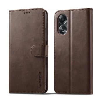 Чехол книжка LC.IMEEKE Calf Texture на OPPO A78 4G - коричневый