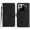 Чехол-книжка Stitching Embossed Leather для Xiaomi 15 Pro - черный