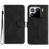 Чехол-книжка Stitching Embossed Leather для Xiaomi 15 - черный