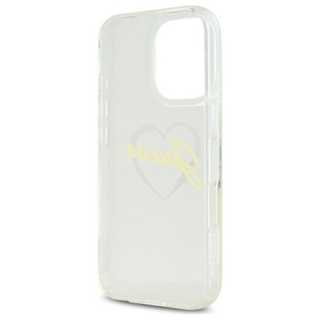 Оригинальный чехол Guess IML Heart для iPhone 16 Pro Max - Transparent