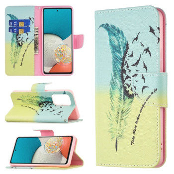 Чохол-книжка Colored Drawing Pattern для Samsung Galaxy A53 5G - Feather