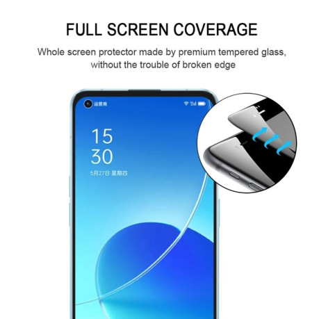 Защитное стекло 3D Full Glue Full Screen для OPPO Reno7 5G Global/OnePlus Nord CE 2 5G
