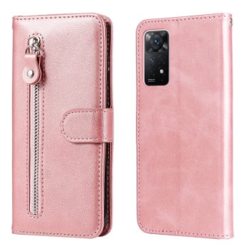 Чехол-книжка Fashion Calf Texture для Xiaomi Redmi Note 12 Pro 4G/11 Pro Global(4G/5G)/11E Pro - розовое золото