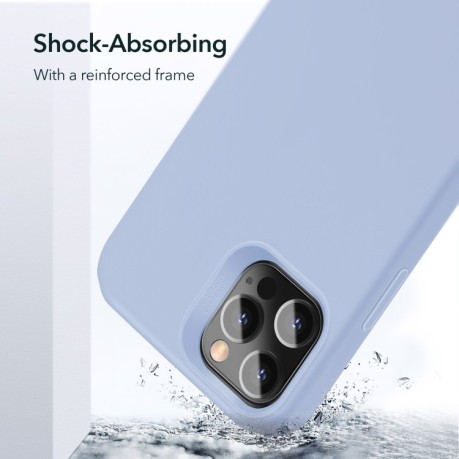 Противоударный силиконовый чехол ESR Cloud Series на iPhone 12 Pro Max - голубой