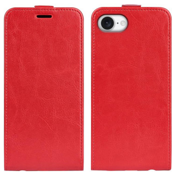 Чехол R64 Texture Single Vertical Flip Leather для iPhone 16e - красный
