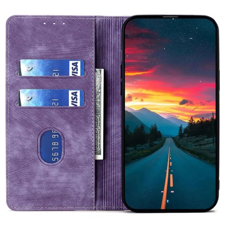 Чехол-книжка RFID Anti-theft Brush для Realme 11 4G - фиолетовый