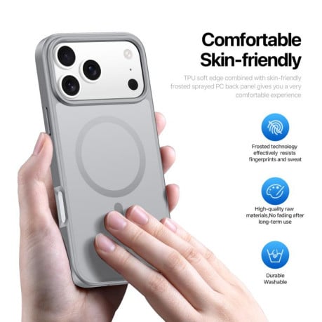 Чехол DUX DUCIS Yind Series с MagSafe гибрид на iPhone 17 Pro Max - серый