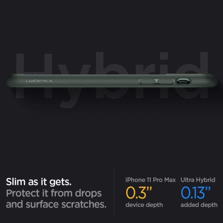 Оригинальный чехол Spigen Ultra Hybrid для IPhone 11 Pro Midnight Green