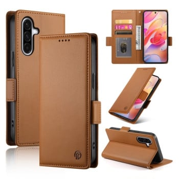 Чохол-книжка Side Buckle Magnetic Frosted Leather  для Samsung Galaxy A26 5G - коричневий