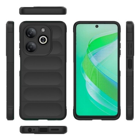 Силиконовый чехол Magic Flannel для Infinix Smart 8 - черный