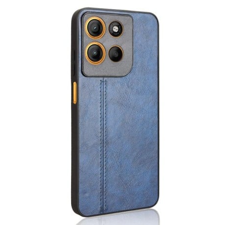 Чохол із простроченням Sewing Cow Pattern на Motorola Moto G15 / G15 Power - синій