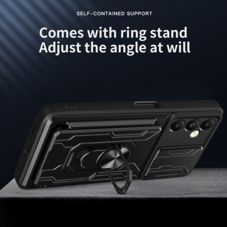 Протиударний чохол Sliding Camshield Card для Samsung Galaxy A05s - зелений