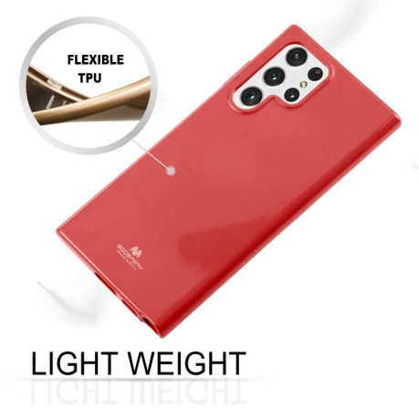 Противоударный чехол MERCURY GOOSPERY PEARL JELLY для Samsung Galaxy S22 Ultra 5G - красный