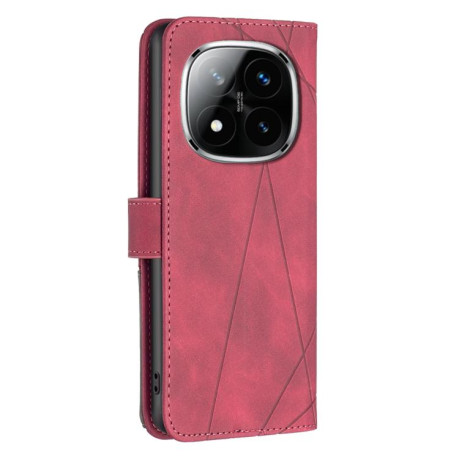 Чехол-книжка Rhombus Texture для Xiaomi  Redmi Note 14 Pro 4G - красный