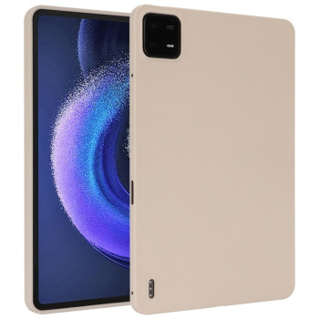 Чехол Oil Spray Skin-friendly TPU Tablet Case для Xiaomi Pad 6 / 6 Pro - Milk White
