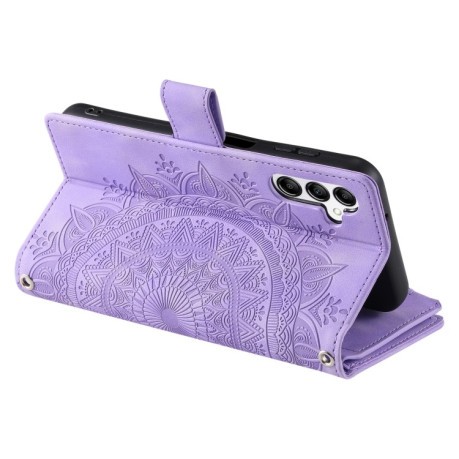 Чехол-книжка Multi-Card Totem Zipper Leather для Samsung Galaxy A36 - фиолетовый
